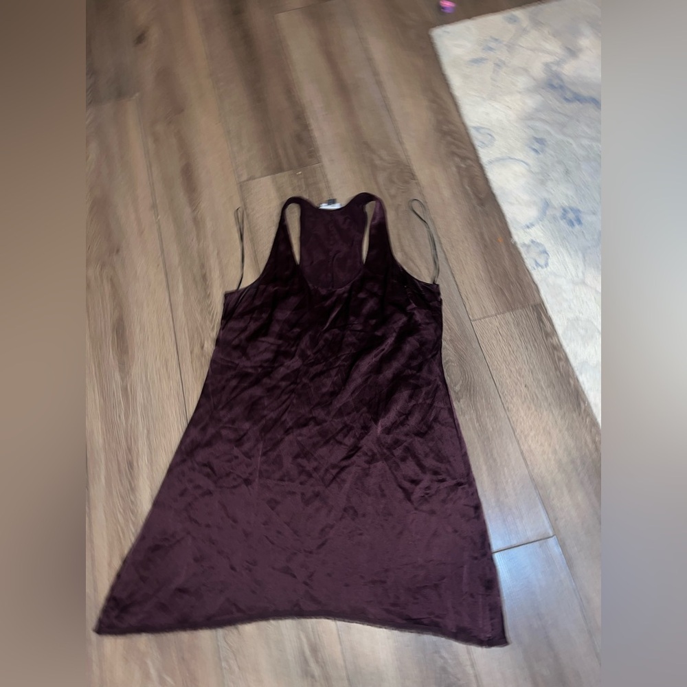 Vince 100% silk mini slip dress brown - Picture 5 of 11